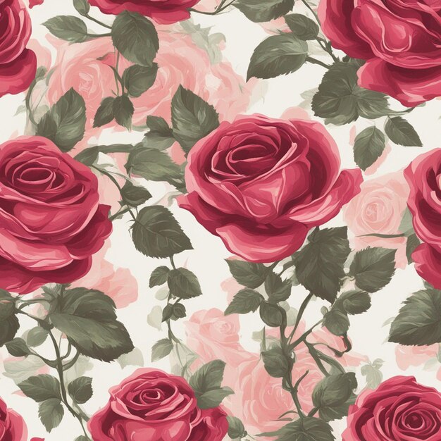 A rose seamless patten digital art