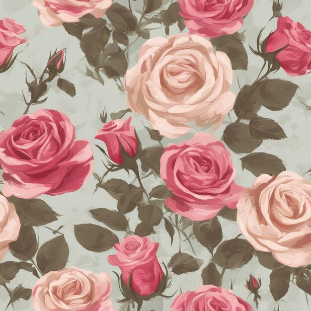 A rose seamless patten digital art