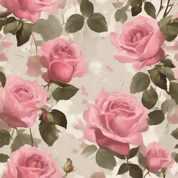 A rose seamless patten digital art