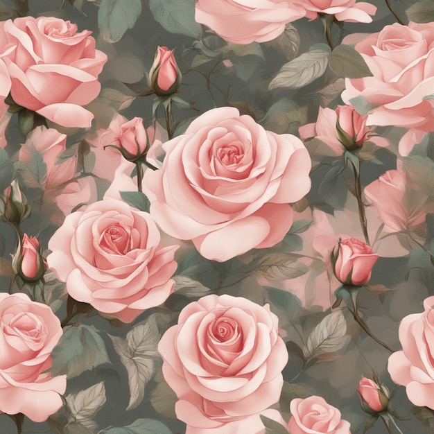 A rose seamless patten digital art