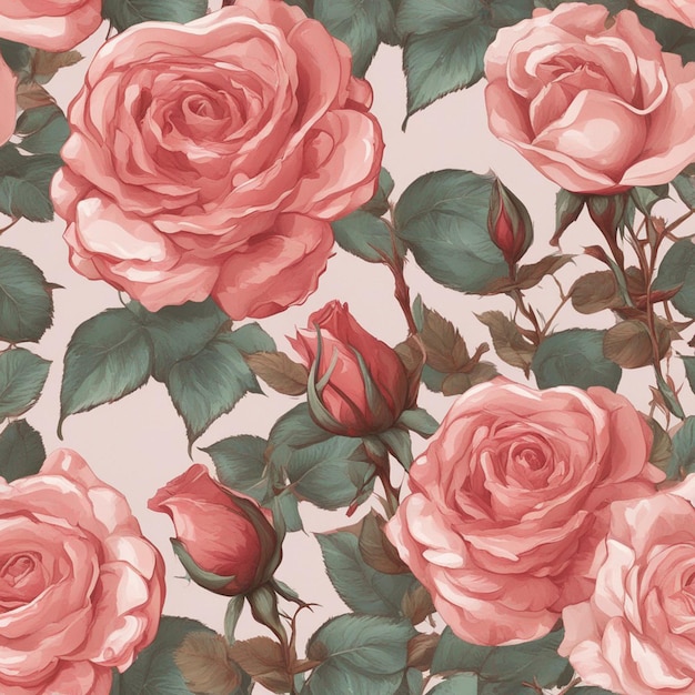 A rose seamless patten digital art