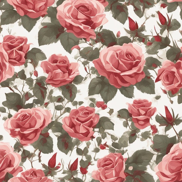 A rose seamless patten digital art