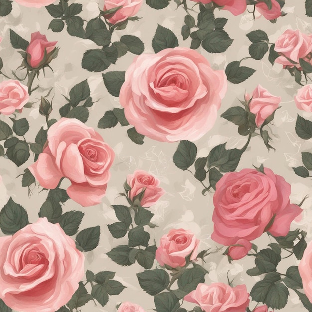 A rose seamless patten digital art