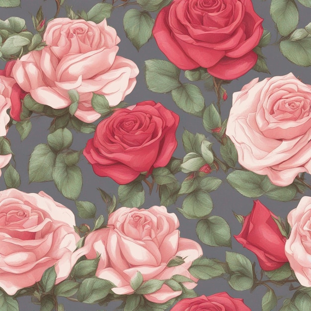 A rose seamless patten digital art