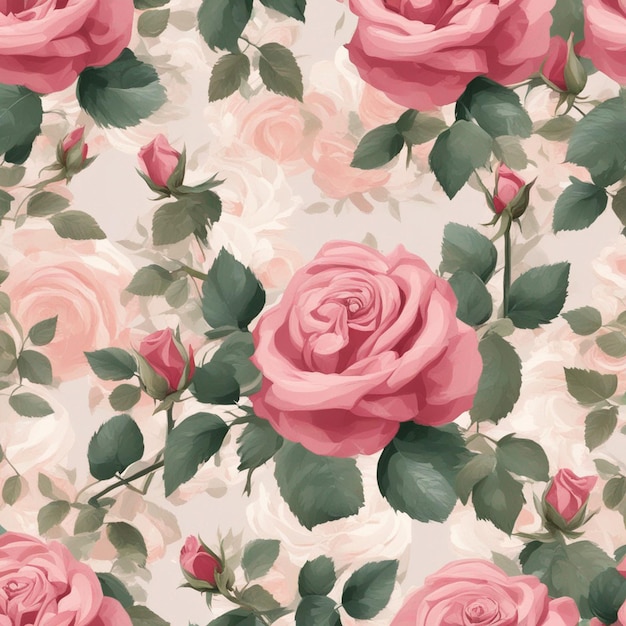 A rose seamless patten digital art