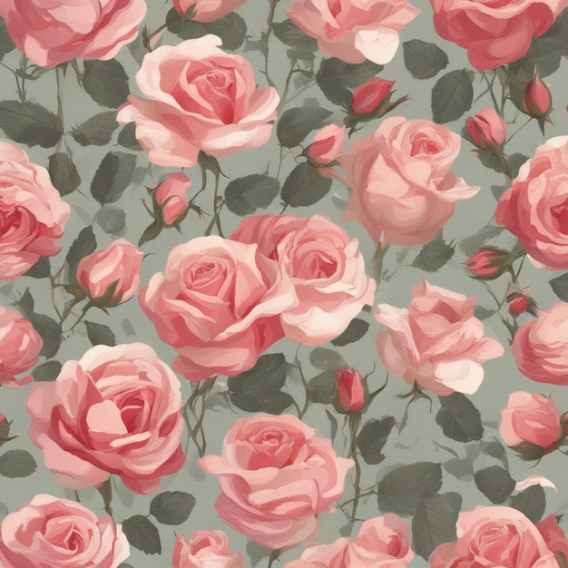 A rose seamless patten digital art