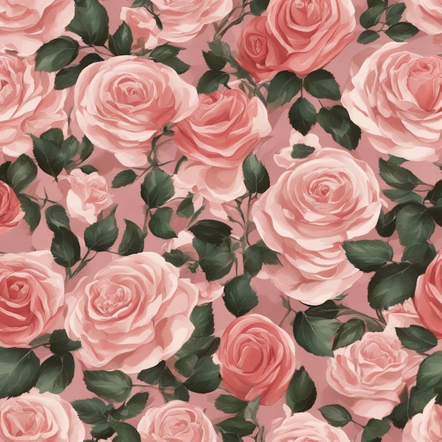 A rose seamless patten digital art