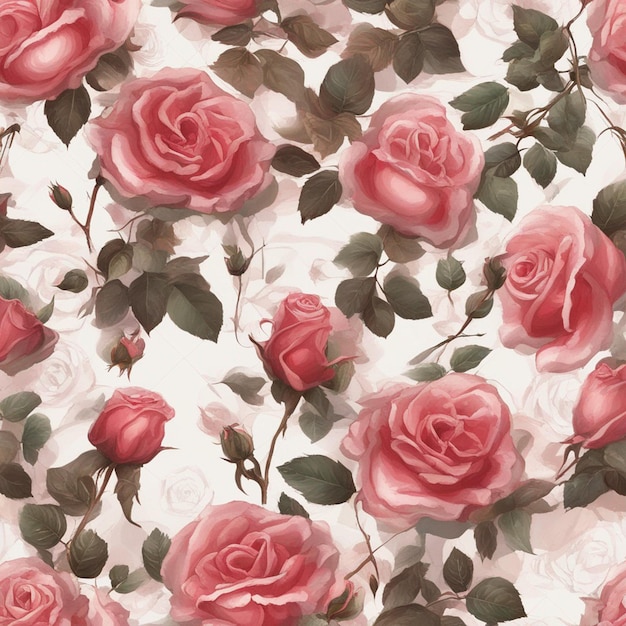 A rose seamless patten digital art