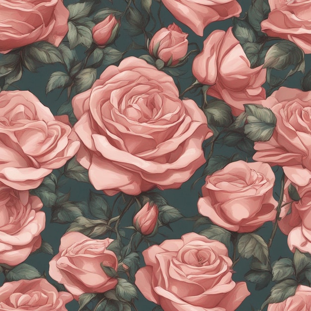 A rose seamless patten digital art