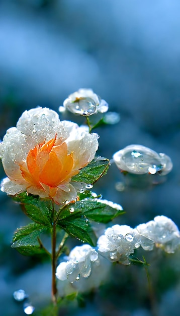 A rose in the snow