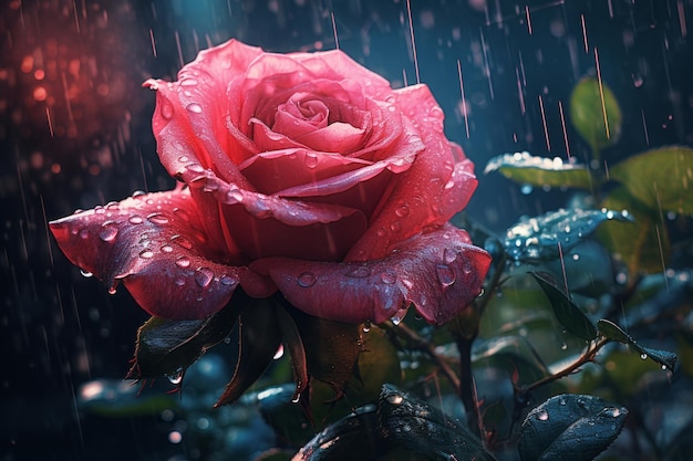 Rose Soaked in Rain A Captivating 32 Journey