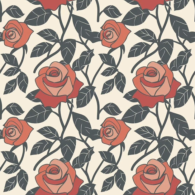 rose tile pattern floral design tilework patterned botanical