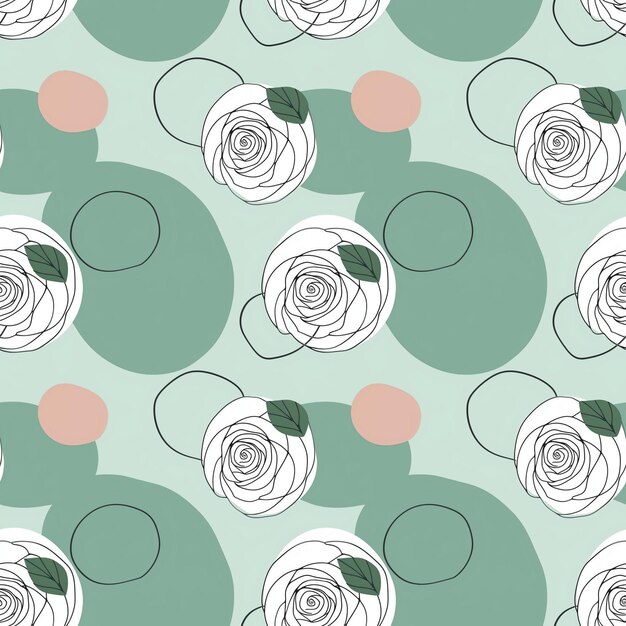 Rose Tile pattern Floral Design Tilework Patterned Botanical