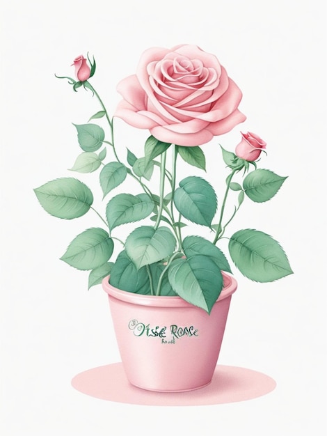 Rose in a tob 3d