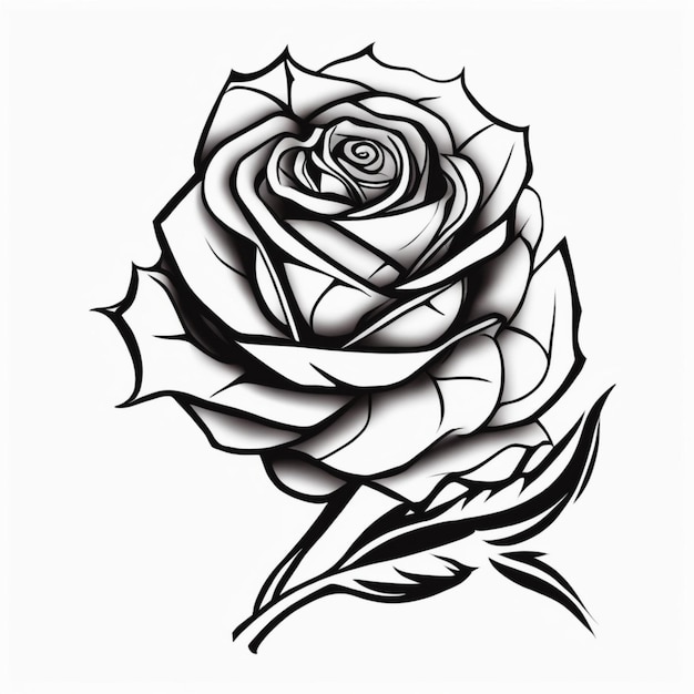 Photo rose tribal tattoo