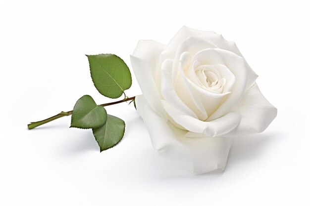 Photo rose white background isolated