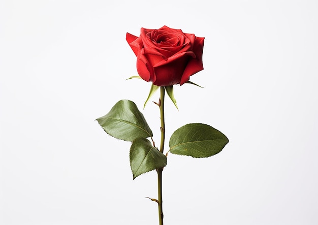 A Rose on a white background