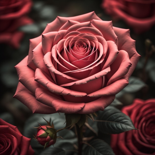 rose with ai generated