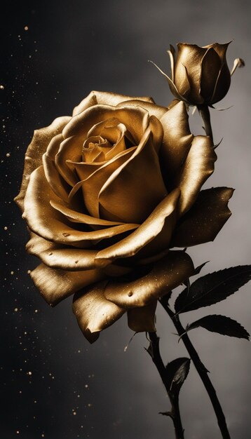 a rose with a star on the background