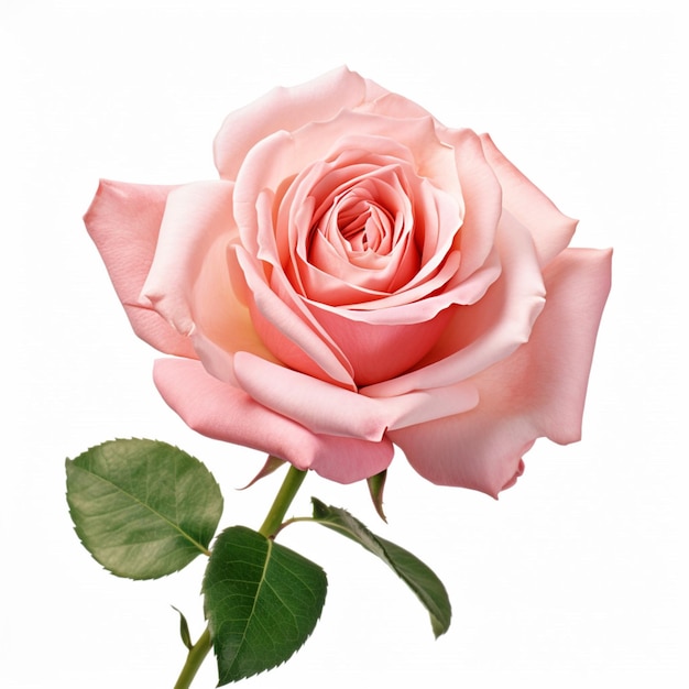 Rose with white background high quality ultra hd