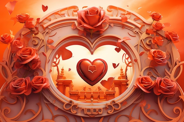 Roseate splendor intricate ceilinginspired valentines card