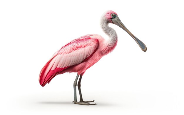 roseate spoonbill 3d on white background