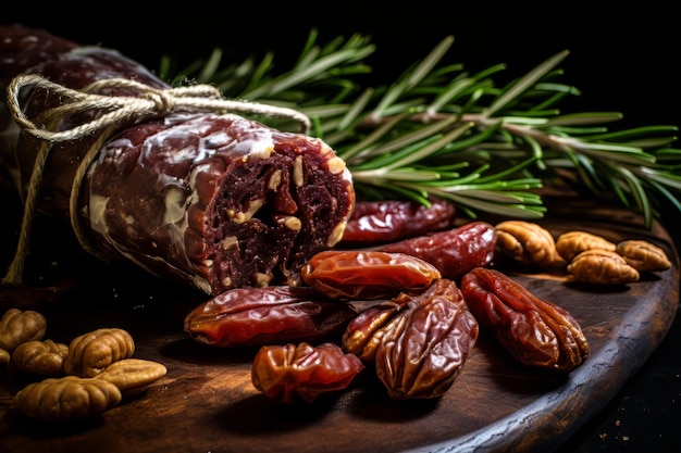 RosemarySizzled Salami Dates and Pecans christmas