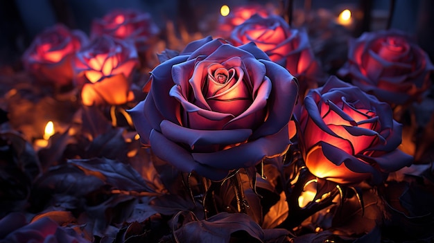 roses background HD 8K wallpaper Stock Photographic Image