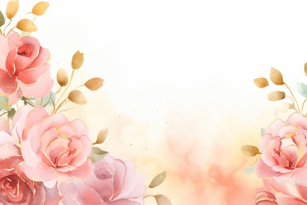 roses border watercolor background backgrounds painting pattern