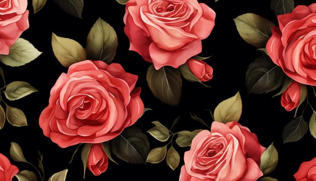 roses flowers pattern background