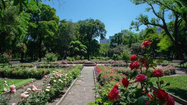 Photo roses garden in buenos aires