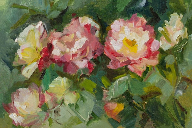 Roses oil painting