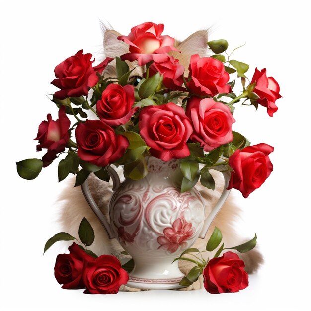 Photo roses in vase