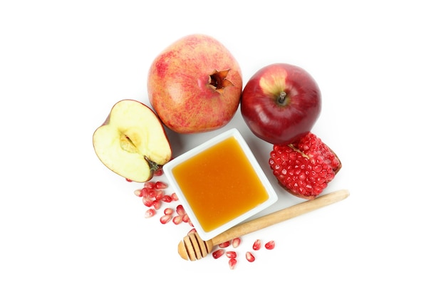 Rosh hashanah concept isolated on white background