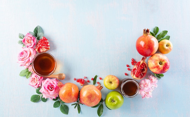 Rosh hashanah (festa ebraica di capodanno), concetto di simboli tradizionali o religiosi