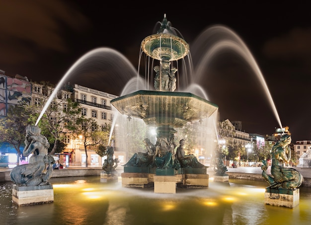 Rossio-plein (Pedro IV-plein) in de stad Lissabon, Portugal