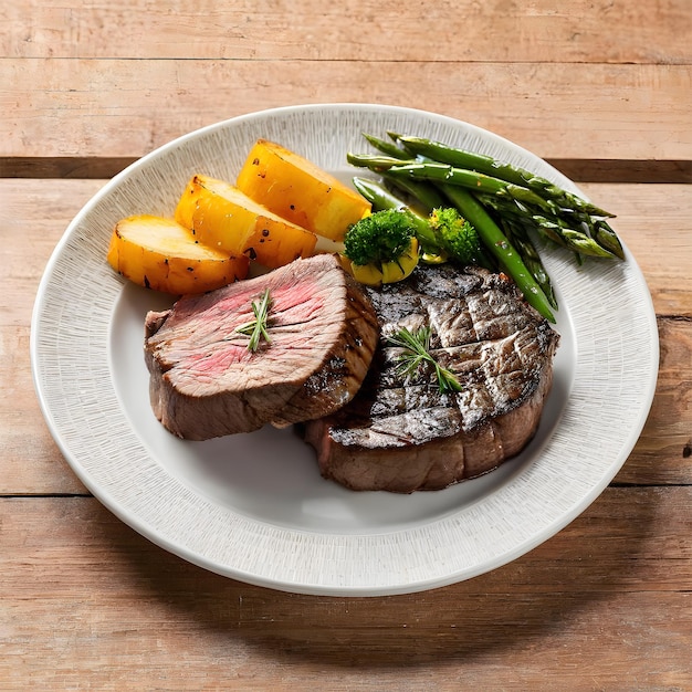 Photo rosted beef food photography