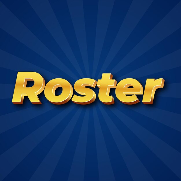 Roster text effect gold jpg attractive background card photo