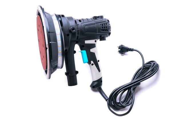 Rotary Sander with LED illumination for finishing wall sanding