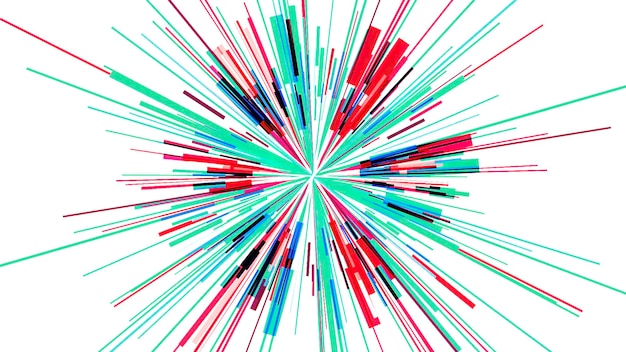 rotating circle with ray strips motion technological stripes rotate in circle on isolated background