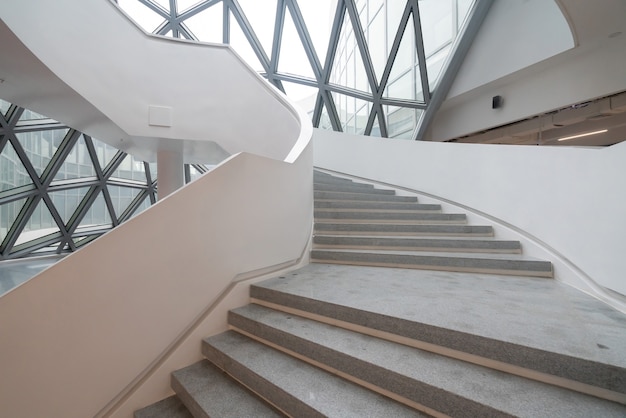 The rotating staircase of the art museum, a contemporary art museum