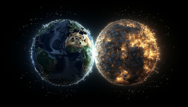 The rotation and revolution of the earth cause the alternation of day and night