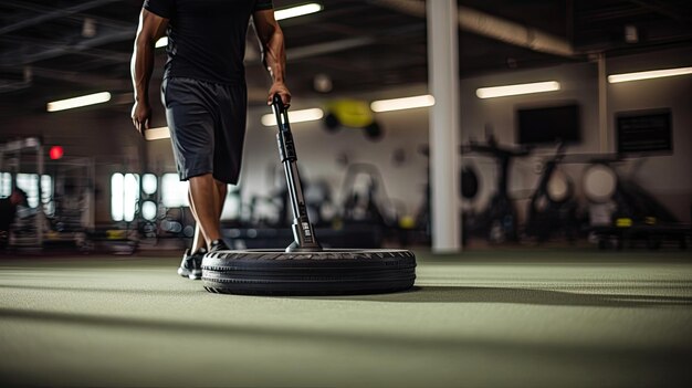 Rotational exercises with landmine attachment showcase core strength