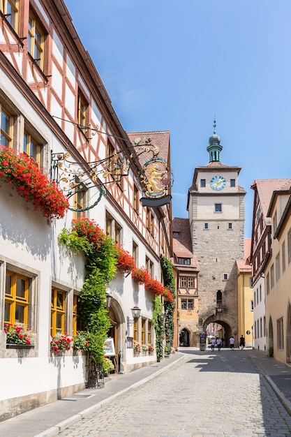 Rothenburg ob der Tauber, Franconia, Beieren, Duitsland