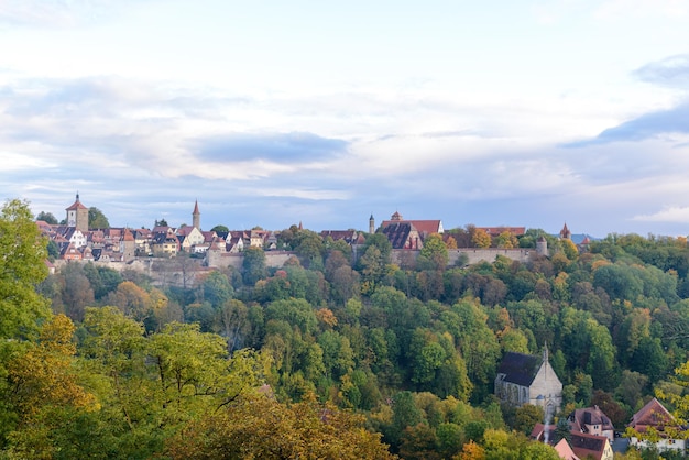 Rothenburg ob der Tauber in de herfst Beieren Bayern Duitsland