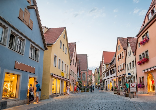 Rothenburg ob der tauber una città in baviera, germania