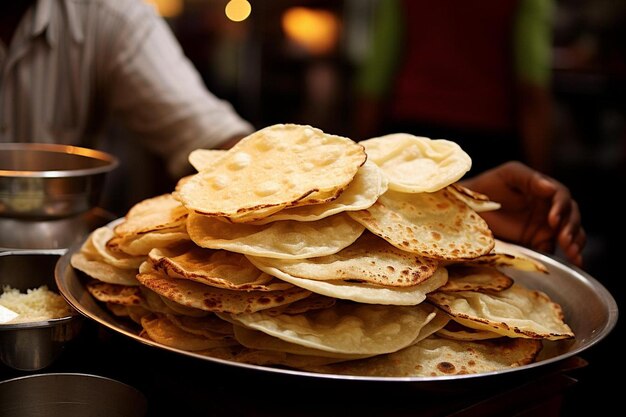 Roti bliss enjoying the delight of gol roti also known as puri or chapati