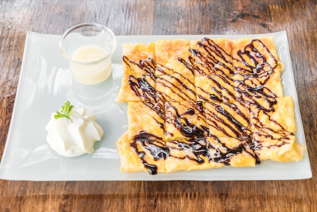 roti met chocoladesaus