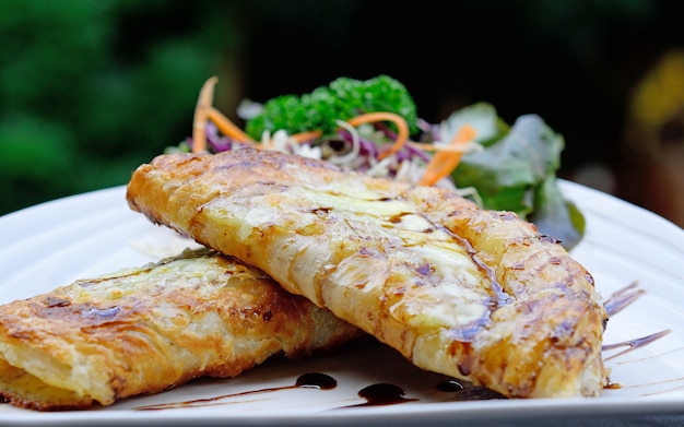 Roti Parata pancake on a plate