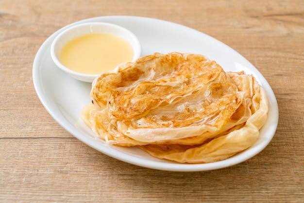 roti with sweetened condensed milk